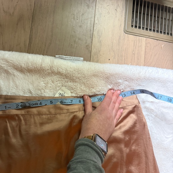 Express | Hi Low Satin Ruffle Maxi Skirt in Bronze NWT - Picture 9 of 12